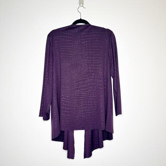 Alberto Makali Animal Print Open Cardigan Women's Purple Size Medium? - Picture 2 of 4